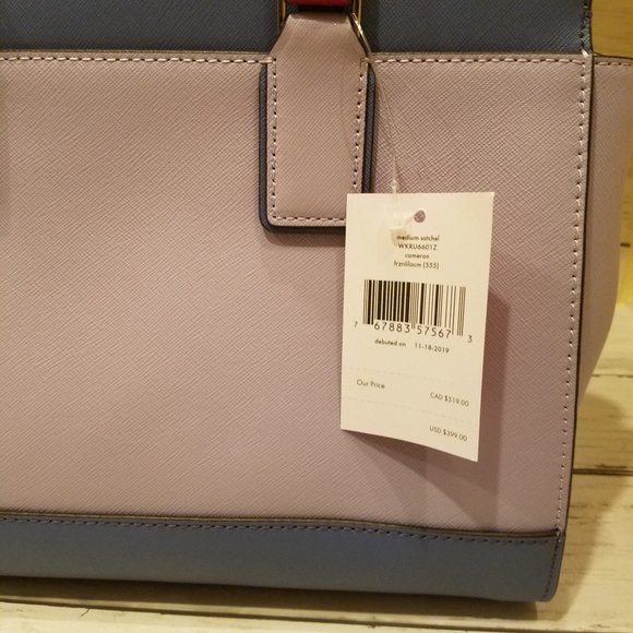 KATE SPADE CAMERON MEDIUM SATCHEL BAG FROZEN LILAC - Picture 6 of 10